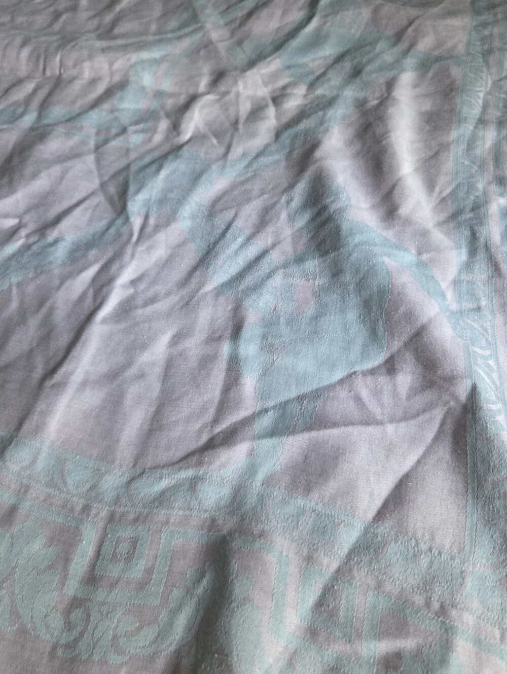 Vintage MCM Greek Cherub Tablecloth